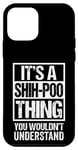 Coque pour iPhone 12 mini Funny Shih-Poo Parent Quote Mixed Dog Breed Shihpoo Lover