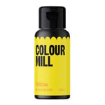 Colour Mill Aqua Blend Food Colouring Liquid Yellow - Edible Food Paint for Royal Icing, Macarons, Meringue, Fondant, Jellies, Beverages and More - 20 ml