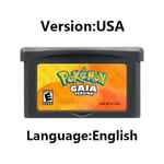 Gaia Gba-Cartouche De Jeu Vidéo 32 Bits, Carte De Console Série Pokemon, Cristal Liquide, Fusée Rouge Feu, Ventilateur Gaia Non Bouclé Pour Gba