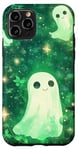 Coque pour iPhone 11 Pro Vert Floral Fantôme Effrayant Esthétique Vert