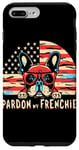 Coque pour iPhone 7 Plus/8 Plus Bouledogue français Pardon My Frenchie America Retro Sunset Dog