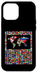 iPhone 12 Pro Max 247 Flags,World Flags,World map with flags. Case