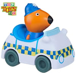 PeppaPig Little Buggies - Freddy Fox In Police Car Toy Vehicle Play Figure 