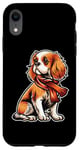 iPhone XR Cavalier King Charles Spaniel Dog Scarf Pumpkin Thanksgiving Case