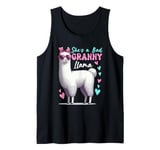 She's A Bad Funny Joke Granny Cute Llama Mother's Day Farm Tank Top