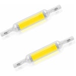 CCYKXA Lot de 2 ampoules LED R7S 10 W 78 mm à intensité variable blanc froid 6000-6500 K 100 W halogène J78 de remplacement, tube de base R7S à