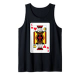 Mens King Of Hearts, Playing Card, King Heart Card Tank Top