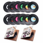 Personlig 12 PCS Retro CD-skiva Anti-värme/halkfria dryckesunderlägg för kaffe te öl mugg vinglas flaska bordsskydd