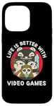 Coque pour iPhone 14 Pro Max La vie de jeu Kawaii Panda est meilleure avec les jeux vidéo