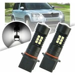 Drl 2-pack Dagsljuslampor för Sko/da Yeti Pre-LCI 2010 2011 2012 2013 P13W 12277 SH23W XeChristmas Vit Canbus LED Dagsljuslampor