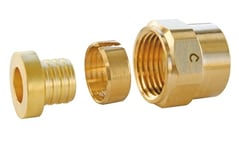 SOMATHERM FOR YOU - Raccord droit à compression (à visser) pour tube PER Ø20 - écrou tournant Femelle 20/27 (3/4''), 2715-20-20