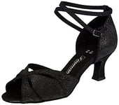 Diamant TANZSCHUHMANUFAKTUR 141-067-550, Chaussure de Danse Femme, Schwarz Glitzer, 36 2/3 EU