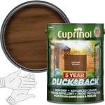 Cuprinol 5 year Ducksback 5L Waterproof Paint for Wood & Fence Harvest Brown +GL