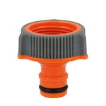 Amig - Adaptateur Pour Robinet De Tuyau 3/4" | Raccord Rapide Et Facile Pour Tuyaux D'Eau | Résistant Au Gel Et Aux Uv | Plastique Abs Et Caoutchouc | Orange Et Gris