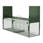 Qianruida piège de capture pour petits animaux 100x28x28cm 2 entrées piège fouine, lapin, rat cage Pour Animaux