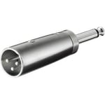 3-polig XLR-hane > teleplugg 6.3 mm, mono