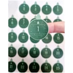 25 Christmas DIY Advent Calendar Number Bauble Candy Cane Stickers Labels