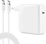 Chargeur MacBook Pro USB C 96W, Chargeur Rapide,Chargeur USB C Compatible avec MacBook Pro et MacBook Air 13' 14' 15' 16Pouces 2018 2024,et Tous Les Appareils USB C, avec Cable USB C 2M.[G402]