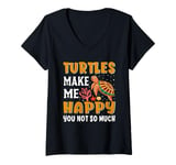 Womens Turtles Make Me Happy You Not So Much V-Neck T-Shirt