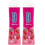 Durex Play Cherry Flavoured Lubricant 2 Bottles (100ml) Condom Friendly