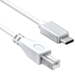 USB C to USB B Printer Cable 1M, Type C Male to USB B Male Lead, for New MacBook, Google Chromebook Pixel, Microsoft Surface Pro connect with HP, Canon, Printers Scanners and More