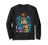 This Girl Glows For Kids Tie Dye Bright Colors 80's And 90's Long Sleeve T-Shirt