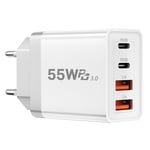 NEUTYPECHIC 55W Chargeur USB C, 4 Ports Prise Chargeur Rapide USB C, Multiprise USB PD 3.0 Secteur, 2 Type C et 2 USB Adaptateur pour iPhone 16 15 14, pour Samsung Galaxy S23 S22 Smartphone