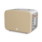 Swan ST14610OAT Nordic 2 Slice Toaster with 6 Browning Levels, Defrost/Reheat/Cancel, Removable Crumb Tray, Cord Storage, 900W, Oatmeal