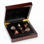 Stone Dice: Red Tiger Eye 7-die Set