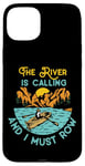 iPhone 15 Plus Rowing Row Boat Retro Vintage The River Is Calling And I Case