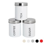 Round Metal Kitchen Tea Coffee Sugar Canisters