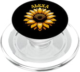 Alexa Beau motif tournesol pour filles Nom Alexa PopSockets PopGrip pour MagSafe