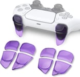 2 Pairs Accessoire Bouton Extension Gâchette Pour Ps5 Manette,Blade Bouton D'épaule Trigger Stop Pour Ps5 Edge Manette,Déclencheur Rallonge Bouton Pour Ps Portal-Violet Transparent