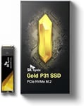 Gold P31 SSD Interne 1To PCIe NVMe Gen3 M.2 2280 jusqu'à 3500 Mo/s | Disque Dur SSD 1TB avec Flash NAND 128 Couches