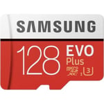 Samsung EVO Plus MB-MC128G - Carte mémoire flash (adaptateur microSDXC vers SD inclus(e)) - 128 Go - UHS-I U3 / Class10 - microSDXC