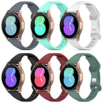 BDIG 6 Pièces Bracelet Compatible avec Samsung Galaxy Watch 4/6/5 40mm 44mm/Watch 5 pro 45mm, Galaxy Watch 6/4 Classic 43mm 47mm 42mm 46mm, 20mm Sport Bracelets en Silicone Femme et Homme.