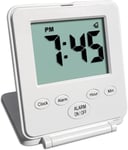 Digital Travel Alarm Clock - No Bells, No Whistles, Simple, Battery Operated, A