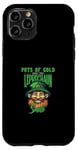 Coque pour iPhone 11 Pro St Patrick Pot de sourire au leprechaun doré