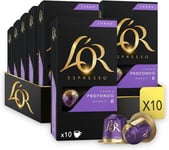 L'OR 100 Nespresso* Compatible Capsules Profondo (10 Packs, 100 Coffee Pods)