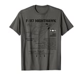 F117 Stealth Nighthawk Specs Military Aircraft F117 T-Shirt