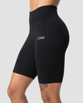 Ribbed Define Seamless Biker Shorts, Black