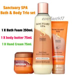 Sanctuary Spa Self-Care bath & body Trio Set,Bath Foam ,Hand cream,Body butter