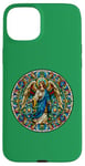 iPhone 15 Plus Stained Glass Saint Archangel Raphael Case