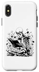 iPhone X/XS Skeleton Reading Book Floral Wisdom Funny Book Lover Case