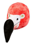 Plush Flamingo Bird Face Mask with Beak Hawaiian Tropical Fancy Dress Accessory