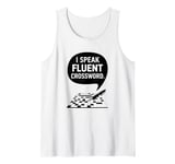 I Speak Fluent Crossword, Funny Crossword Puzzle Tank Top