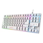 Clavier D'Ordinateur TRUST 24738 GXT 833W THADO TKL Blanc