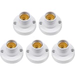 5-pack E14-lamphållare, E14 Edison skruvlamphållare, plast taklampa sockel Crday present