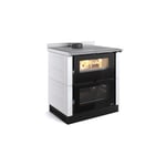 Cuisinière à bois raccordable - la Nordica Verona xxl Maiolica 7 kW Blanc