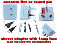 Shaver Adapter Fused Electric Plug for Shaving Epilator Toothbrush